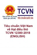 Tiêu chuẩn Việt Nam về Hạt điều thô (TCVN 12380:2018) phiên bản tiếng Anh
