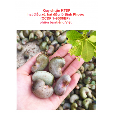 Quy chuẩn KTĐP hạt điều xô, hạt điều lò Bình Phước (QCĐP 1–2008/BP) phiên bản tiếng Việt